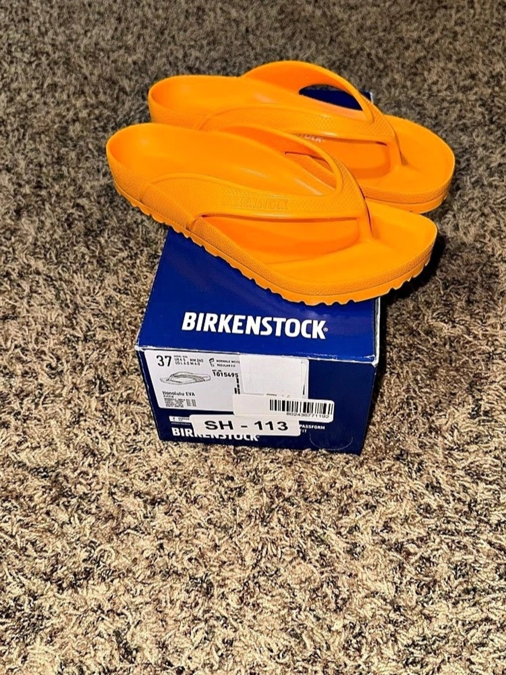 Birkenstock Honolulu EVA Orange Sandals EU 37 Like New
